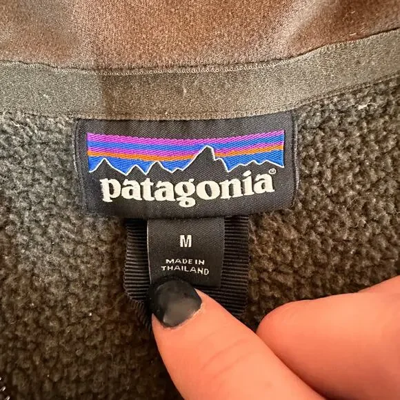 Patagonia Men's Brown Reclaimed Fleece Pullover 1/2 Zip Sweater Size Medium
